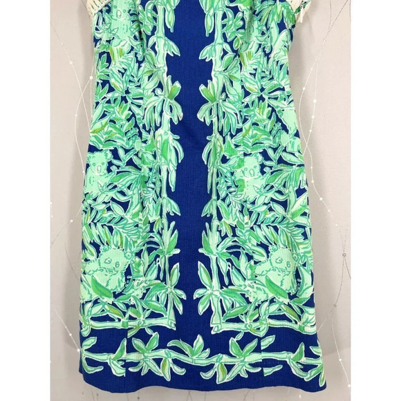 Lilly Pulitzer Blue Green Tropical Cotton Sheath Dress $218 - Picture 7 of 14